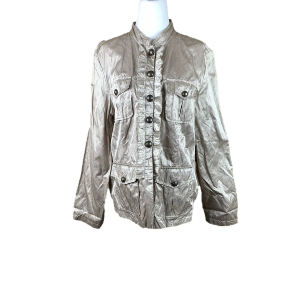 CHICO'S Metallic Jacket size  3